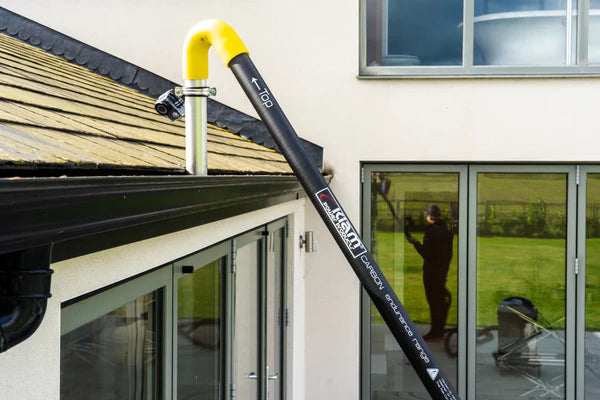 Clamped Carbon Fibre Gutter Vacuum Pole Kit (51mm Diameter) 20ft-40ft Kits