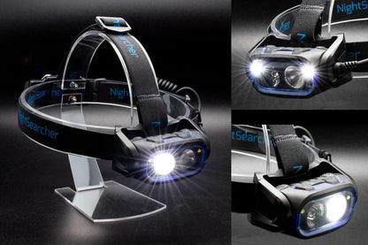 NightSearcher HT800RX rechargeable head torch.