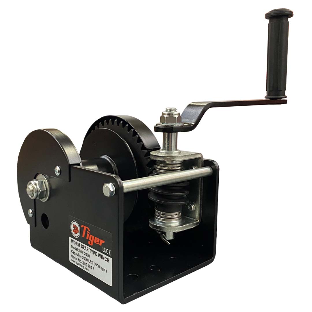 Tiger HW-2000 Single drum hand winch with handle