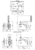 Technical drawing of tiger HW-2000 hand winch with handle (single and twin drum)