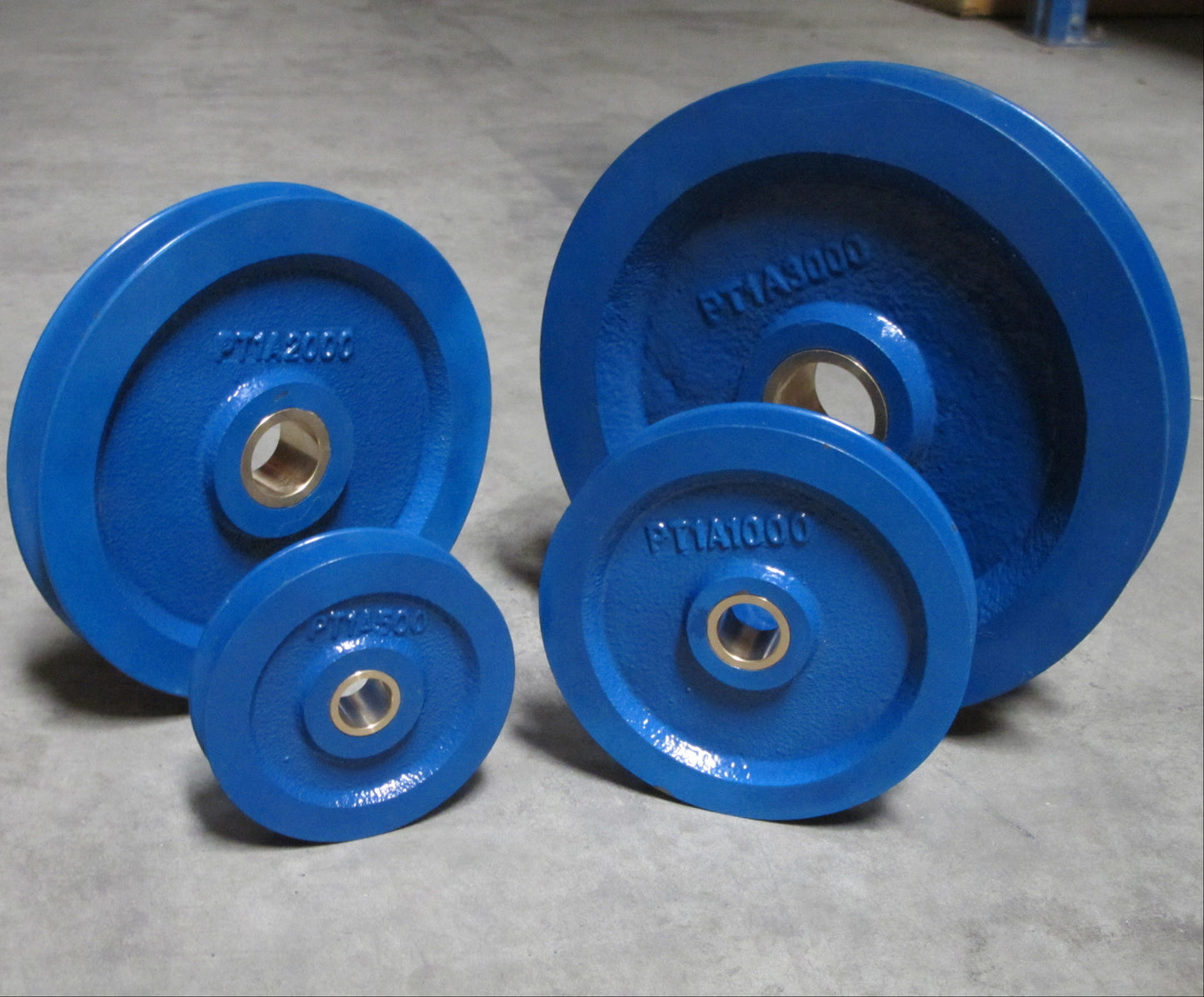Blue Pulley Type 1A (PT1A) - Cast Iron Pulley with Bronze Bush for Wire or Fibre Rope
