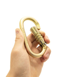  ISC Oval Keylock Screwgate Steel Karabiner - MBS 25kN - Gate 16mm - Zinc Finish