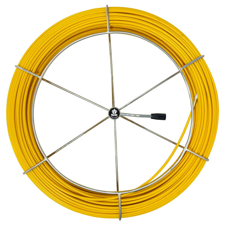 King Cobra 11mm Quick Release Cable Rodder Main Image of rod and wheel only - help solve your cable rodding problems today with this innovative design