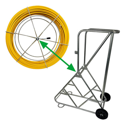 King Cobra 14mm Quick Release Cable Duct Rodder Interchange of Frame and Rod View - solve your heavy duty cable installation problems with this innovative solution