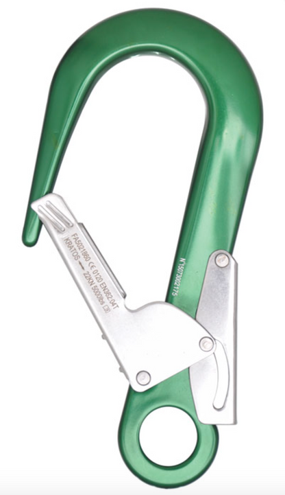 Kratos - Aluminium Double Action Scaffold Hook (Green) from RiggingUK