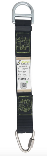Kratos - Removable Extension Strap with D Ring - Length 400mm from RiggingUK