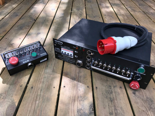 Out Board LV8x Low Voltage 8 Way Chain Hoist Controller with RCH8 HandSet