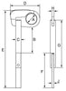 GT Electro Galvanised Quick Release Manhole Lifting Pin Diensions Diagram