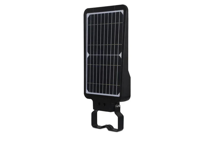 Solar Panel on NexSun 6000 Black LED Solar Flood Light