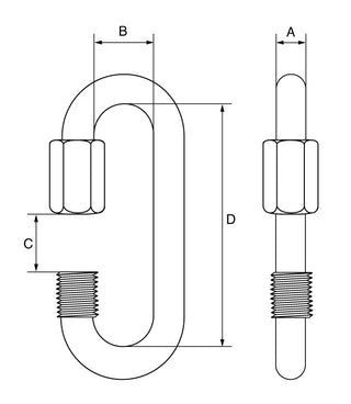 ONYX Grade 80 Black Finish Steel Quick Link Large Opening - OXQLE