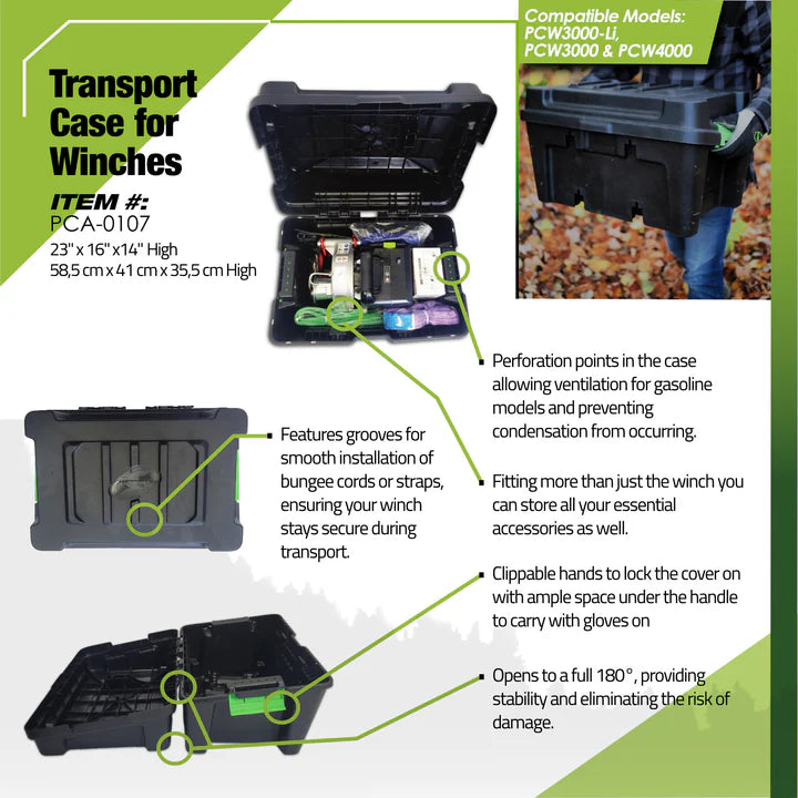 Hard Transport Case for PCW3000, PCW3000 Li and PCW4000 Portable Winch from RiggingUK