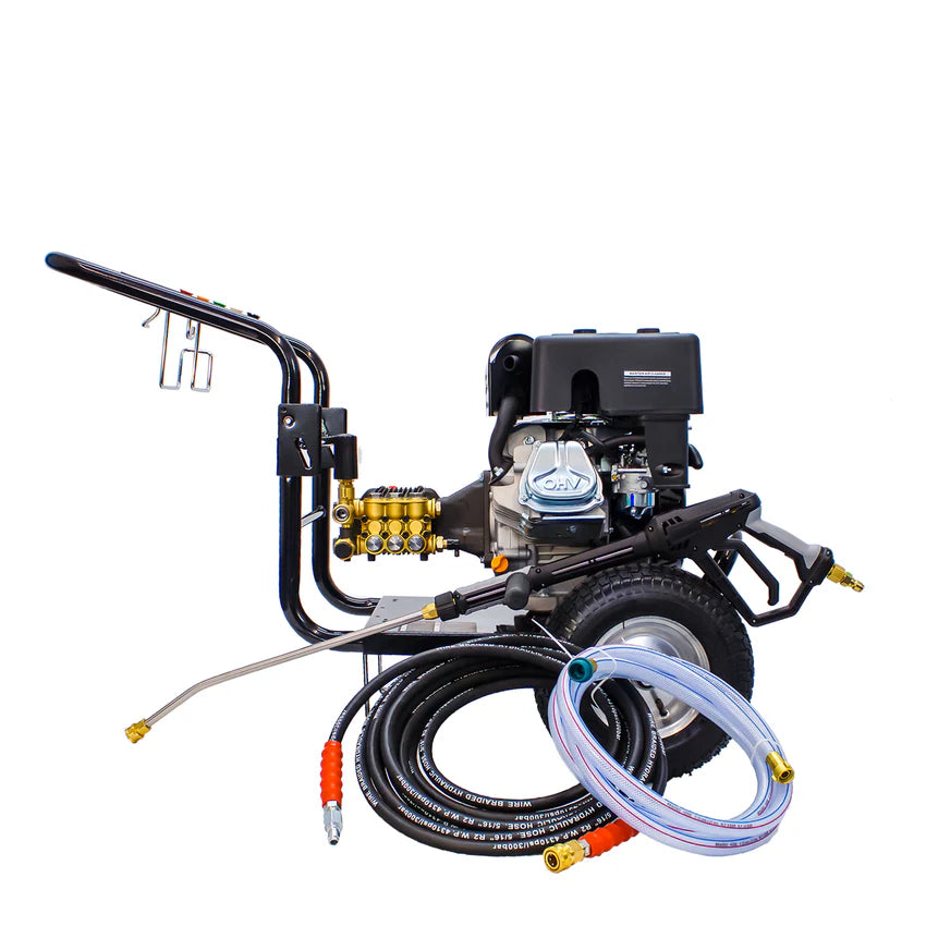 Kiam KM3700P Petrol High Pressure Washer Jet Cleaner (14HP) - right side with hoxes - from RiggingUK