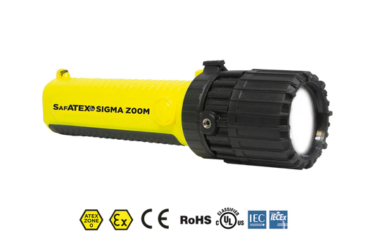 Sigma Zoom - 83-235 Lumens - Zone 0 - ATEX Zoom Flashlight