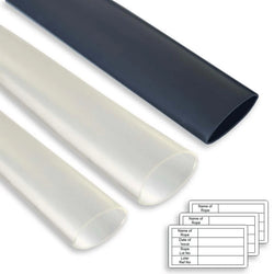  STEIN - Rope Marking Kit - Black and Clear Adhesive Heat Shrink & 10 Labels