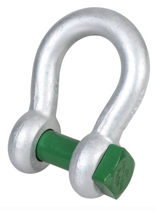  Green Pin Grade 6 Square Head Bow Shackle