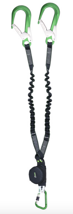  1.5m Gravity-S Y Forked Shock Absorbing Expandable Webbing Lanyard
