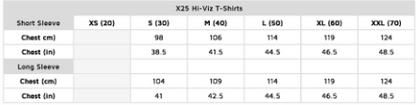 STEIN - X25 VENTOUT Hi-Viz  T-Shirt Long Sleeve - Yellow - Assorted Sizes