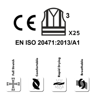 STEIN -  X25 VENTOUT Hi-Viz T-Shirt Long Sleeve - Orange - Assorted Sizes