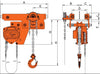 1.0t Tiger LHCG Low Headroom Combined Geared Block & Trolley. Beam Width 62-180mm
