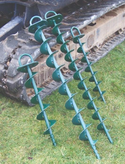 Heavy duty Green Powder coated Ground Anchor by Riggfix