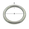 Stainless Steel AISI 316 Welded Round Round Ring Main Dims from RiggFix