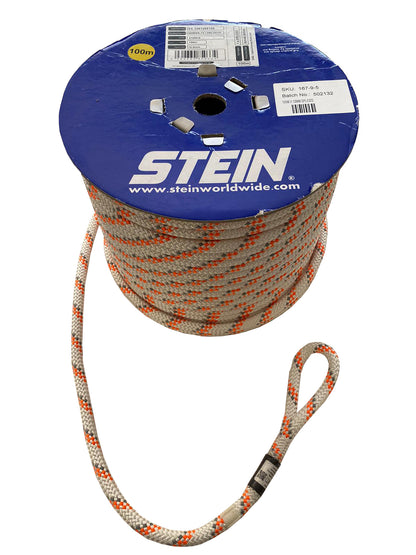 Stein 12mm 100m SGE Pulling Rope - White with orange fleck