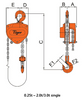 Technical Drawing of Tiger PROCB Chain Block 0.25t to 3t single fall