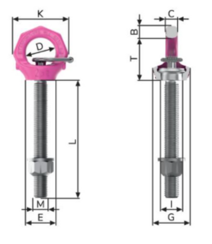 Technical Drawing of Rud VRS-F Starpoint with Variable length