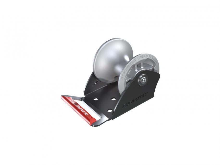 RUNPOTEC cable guide roller - shaft is ideally suited for mounting in shafts to pull cables gently around corners with the least possible resistance.