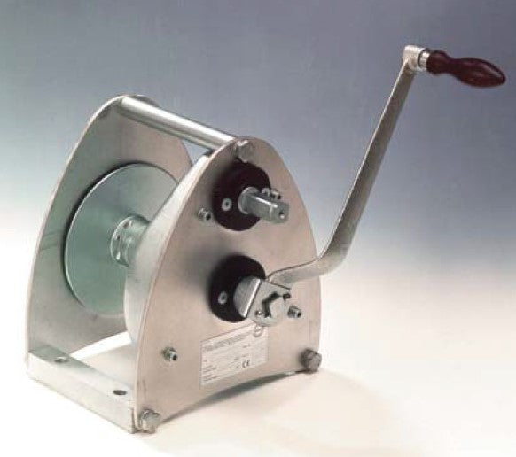 WIMAG - SW650 Braked Rope Hand Winch 650kg from RiggingUK. Features of SW650 Winch - Brake operates in both directions, therefore rope can be wound from both sides. Crank can be removed even under load. Rapid drive for winding of the unloaded rope.
