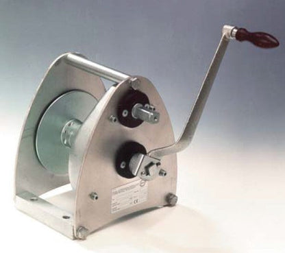 WIMAG - SW650 Braked Rope Hand Winch 650kg from RiggingUK. Features of SW650 Winch - Brake operates in both directions, therefore rope can be wound from both sides. Crank can be removed even under load. Rapid drive for winding of the unloaded rope.
