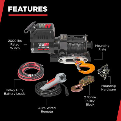 Ninja 2000 (907kg) Electric Winch with Synthetic Rope
