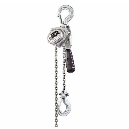 TIGER MINI INDUSTRIAL LEVER HOIST TLH11, 0.5t CAPACITY 6.5m Height of Lift - SWL 0.5t - ⌀4.0mm Chain