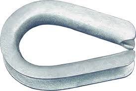  GALVANISED STEEL WIRE ROPE THIMBLE EYE 18mm