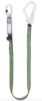 1.8m Gravity Shock Absorbing Webbing Lanyard with Scaff Hook 1.8m