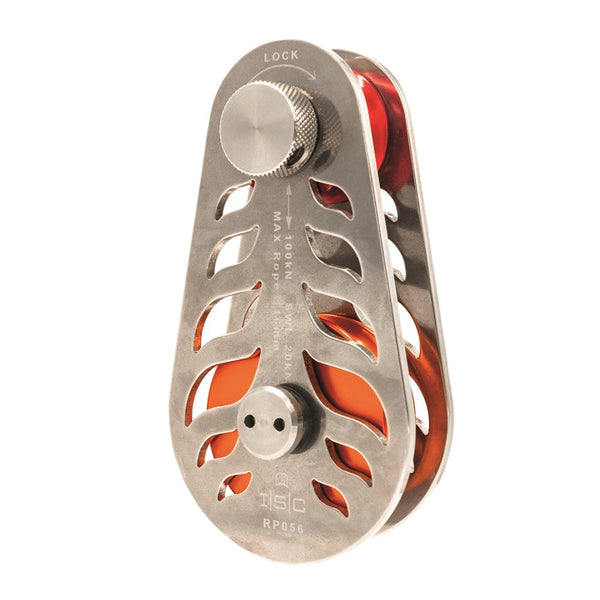 ISC Small Screwlock Flame Rigging Pulley for up to 16mm Rope - MBS 100kN