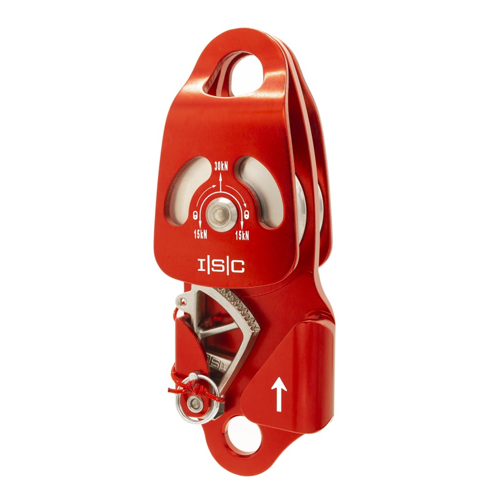 ISC Double Progress Capture Pulley - One Way Locking - MBS 30kN