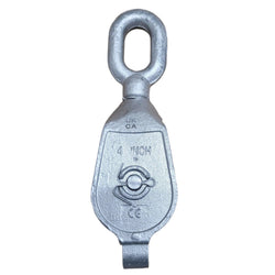  Galvanised Malleable Iron GMI Pulley Block - Double - Swivel Oval Eye