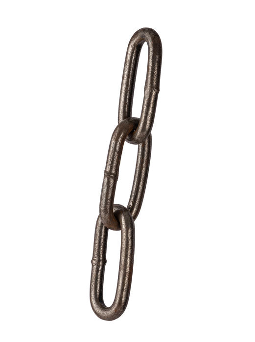 Mild Steel Long Link Chain Self Colour (Sold By the Meter) 16x100mm