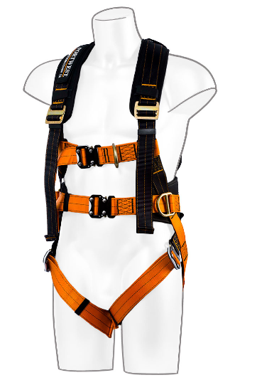 Portwest - Ultra 3 Point Safety Harness - Black/Orange XL / 2XL