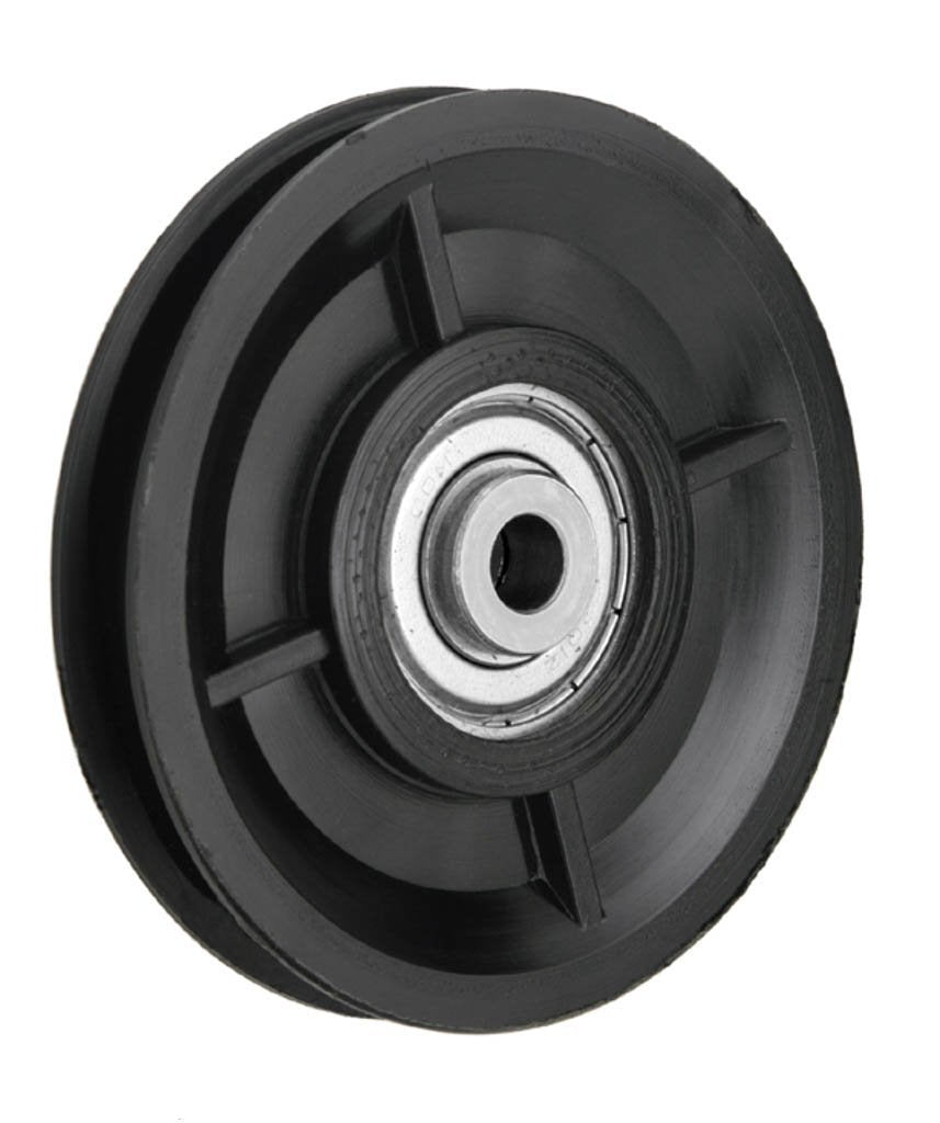 Polymide (Black) Pulley with ball bearings Type ETT-104P : 60kg to 150kg 60kg - Pulley Ø50mm - Max rope Ø3mm