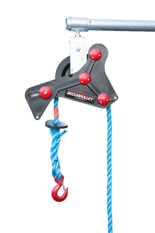  Securpulley Gin Wheel with Straight Arm Bracket and 60m Polyproplene Rope
