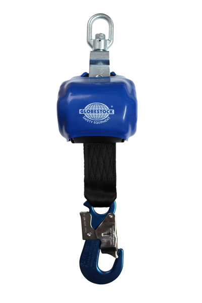 Globestock AUTOREEL 140kg Fall Arrest Webbing Block - SRL with Scaffold Karabiner 2.5m Webbing