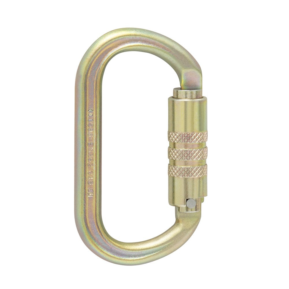 ISC Offset Oval Keylock Supersafe (3-way)  Steel Karabiner - MBS 40kN