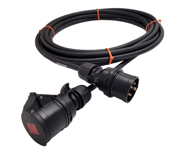 5m - Power Extension Cable 16Amp 400v - 2.5mm HO7-RNF - 5 Pin IP44