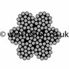 3mm DIA 7 x 19 Galvanised Wire Rope, 10 metres long with Soft Eye