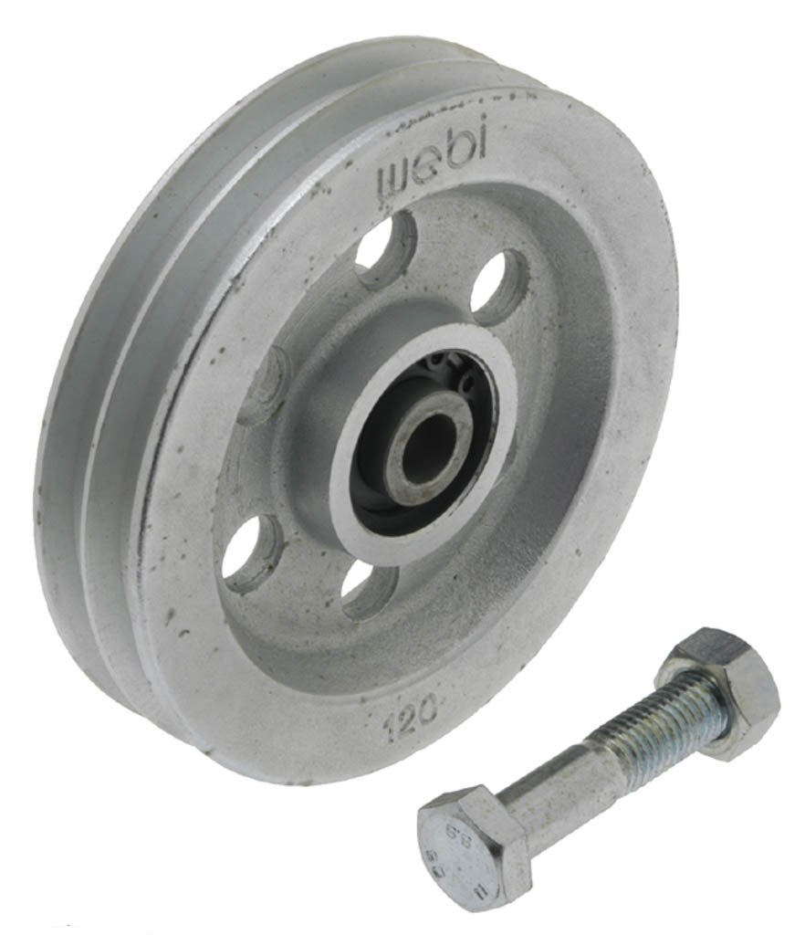 Galvanised Cast Iron Double Groove Pulley Type ETT-74D : 300-500kg 800kg - Pulley Ø210mm - Max Rope Ø6.5mm