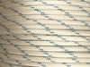 Close-up of Orptech Polyester Pulling Rope Double Braid White with Blue Fleck