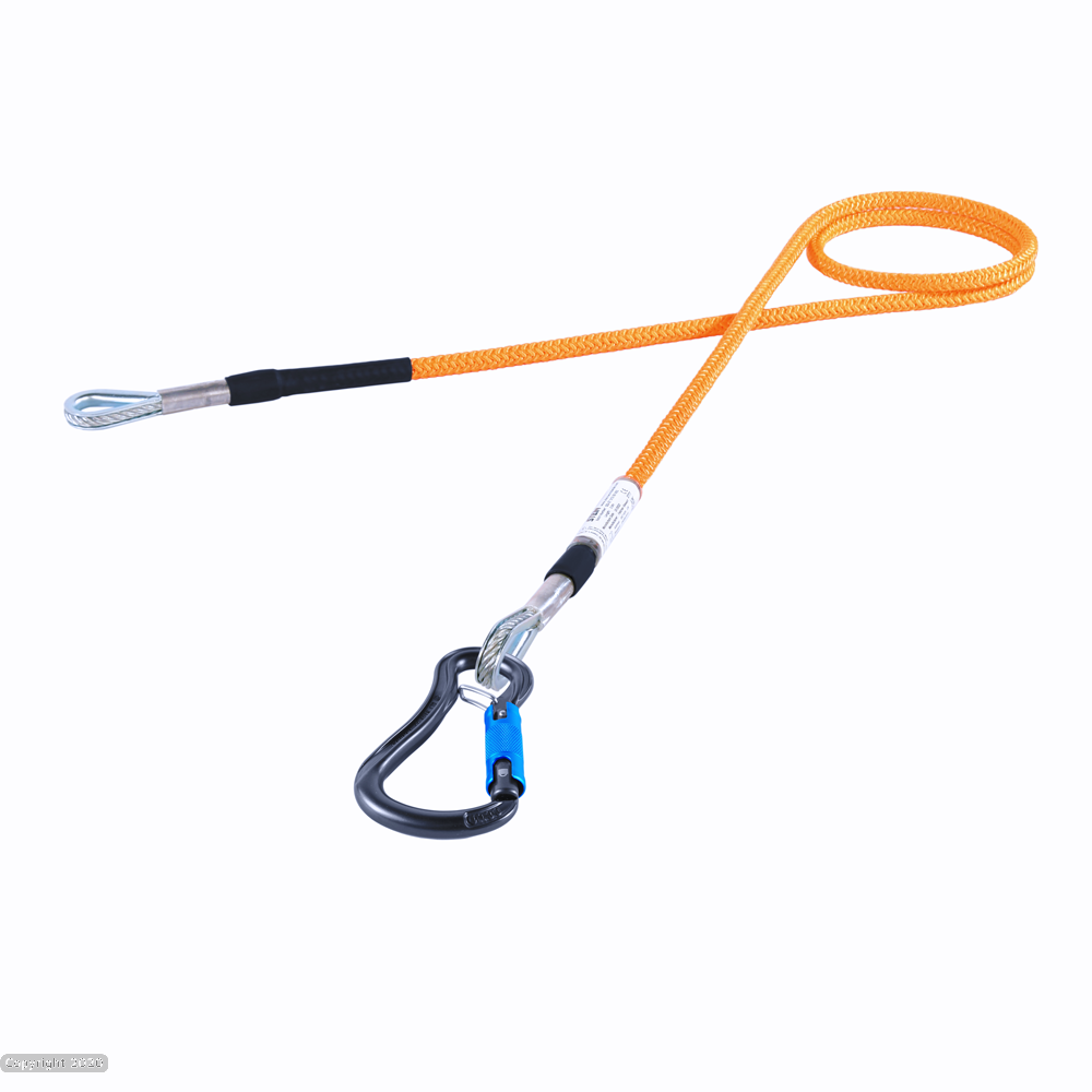 STEIN - Wire Core Work Positioning Lanyard with Captive Karabiner - Assorted Lengths 3.0m & 5.0m