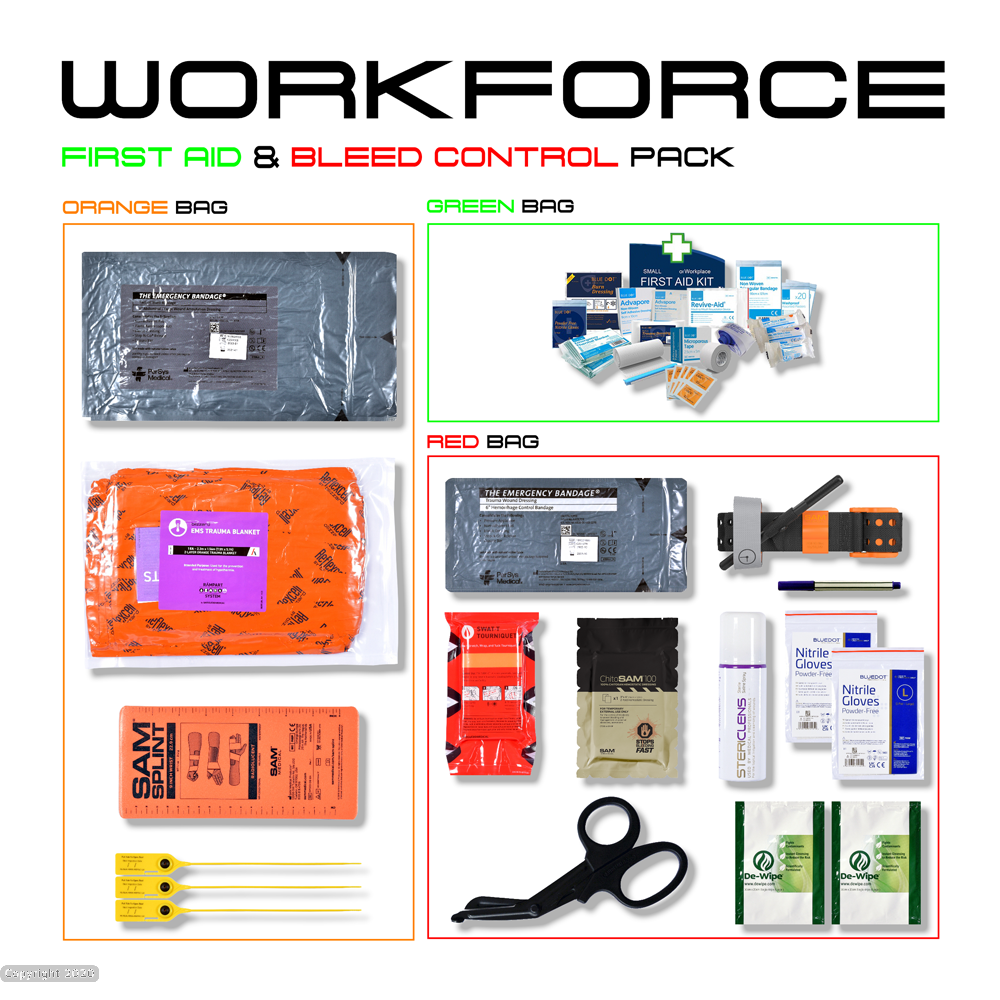WORKFORCE – First Aid & Bleed Control Trauma Kit